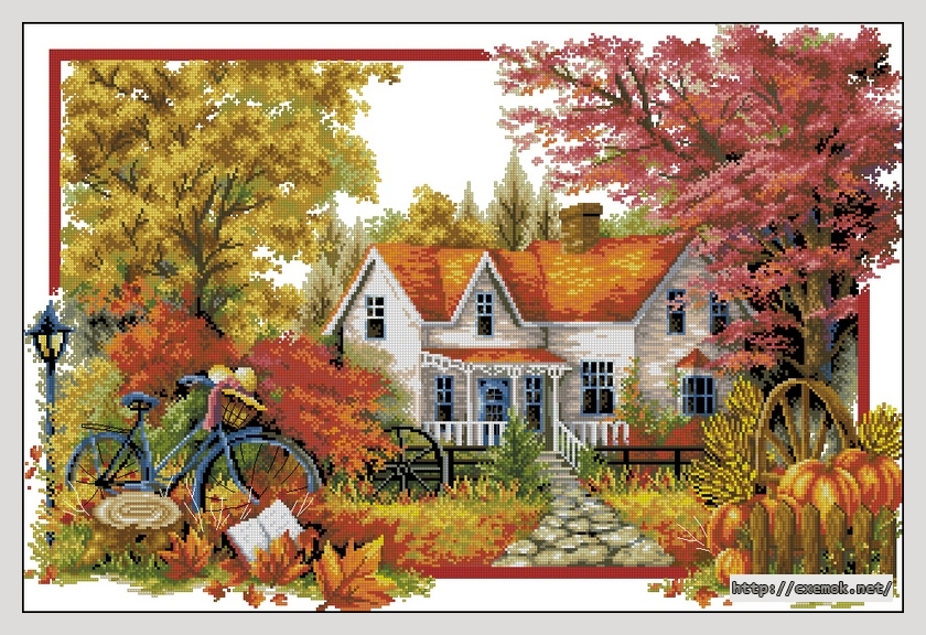 Download embroidery patterns by cross-stitch  - Autumn comes, author 