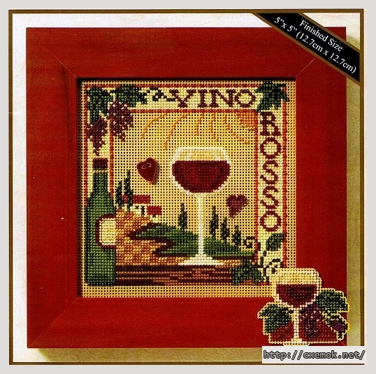 Download embroidery patterns by cross-stitch  - Vino rosso, author 