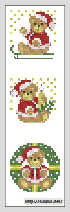 Download embroidery patterns by cross-stitch  - Kerstkaarten, author 