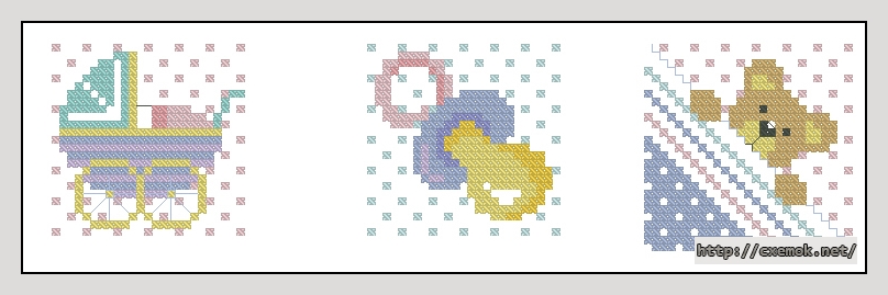 Download embroidery patterns by cross-stitch  - Geboortekaarten, author 