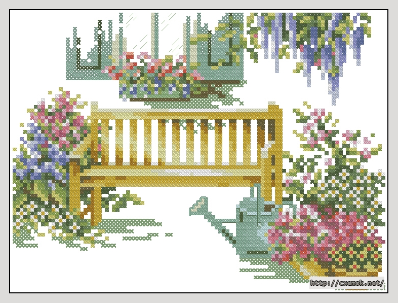 Download embroidery patterns by cross-stitch  - Скамейка, author 