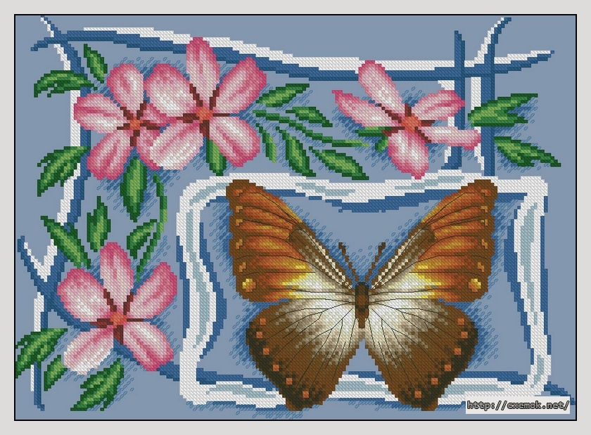 Download embroidery patterns by cross-stitch  - Яблоневая ветвь, author 