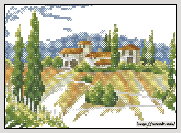 Download embroidery patterns by cross-stitch  - Tuscany, author 