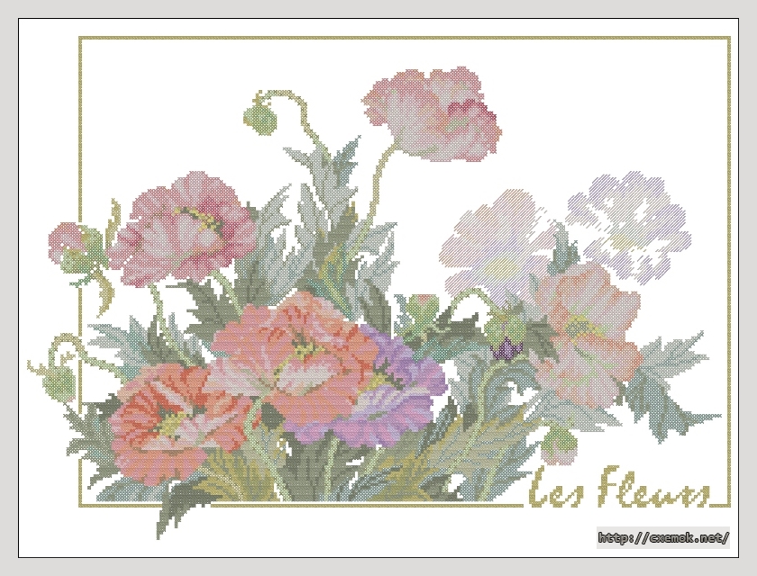 Download embroidery patterns by cross-stitch  - Floral fantasy, author 