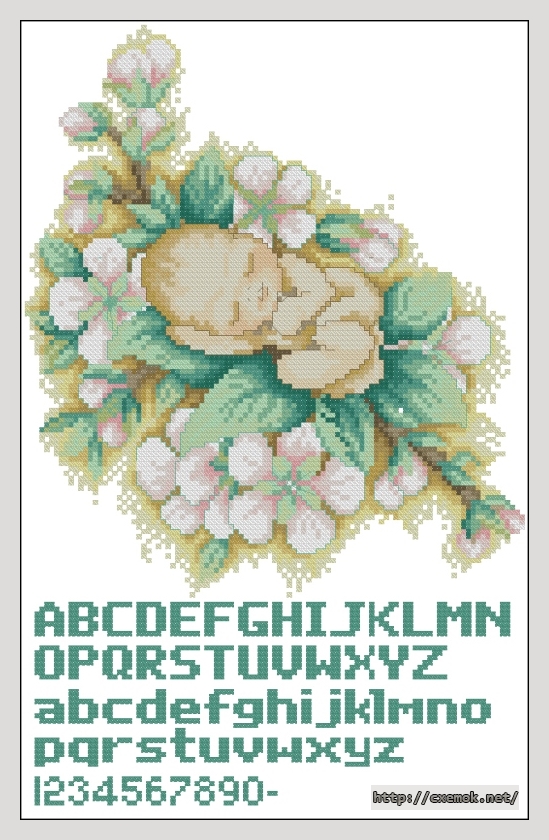 Download embroidery patterns by cross-stitch  - Spring child, author 