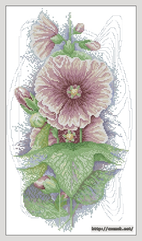 Download embroidery patterns by cross-stitch  - Bristly hollyhock, author 
