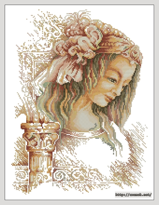 Download embroidery patterns by cross-stitch  - Woman by da vinchi, author 