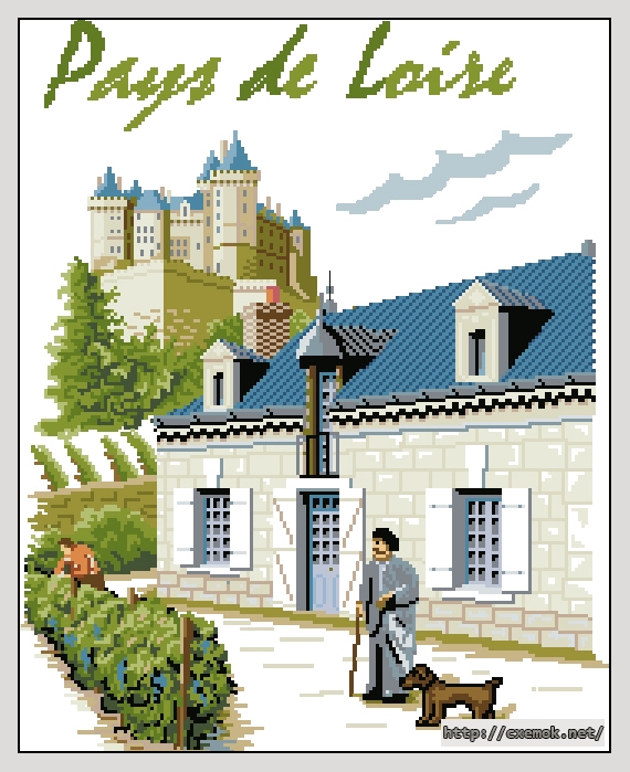 Download embroidery patterns by cross-stitch  - Pays de loire, author 
