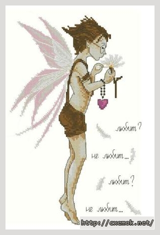 Download embroidery patterns by cross-stitch  - Любит-не любит, author 
