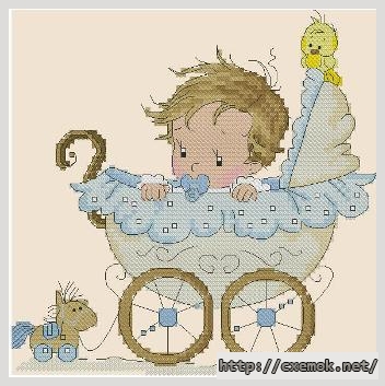 Download embroidery patterns by cross-stitch  - В коляске, author 