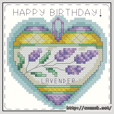 Download embroidery patterns by cross-stitch  - Happy birthday! (2), author 