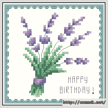 Download embroidery patterns by cross-stitch  - Happy birthday!, author 