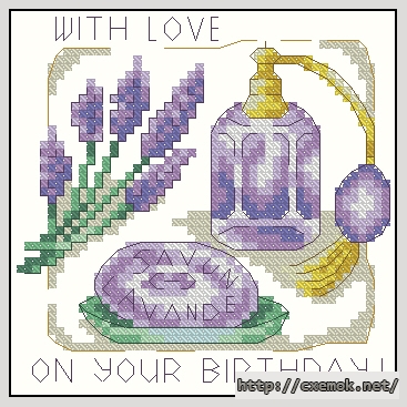 Download embroidery patterns by cross-stitch  - With love on your birthday, author 