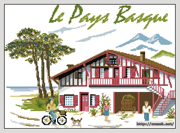 Download embroidery patterns by cross-stitch  - Le pays basque, author 