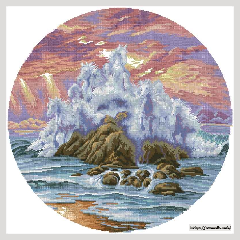 Download embroidery patterns by cross-stitch  - Wild surf, author 