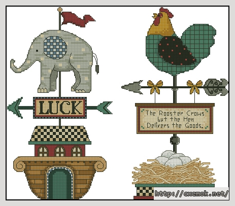 Download embroidery patterns by cross-stitch  - Country wings, author 