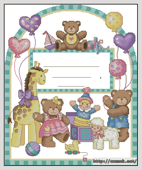 Download embroidery patterns by cross-stitch  - First friends, author 