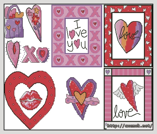 Download embroidery patterns by cross-stitch  - Heart whimsy, author 