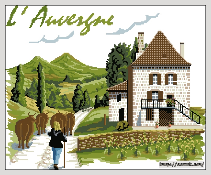 Download embroidery patterns by cross-stitch  - L''auvergne, author 