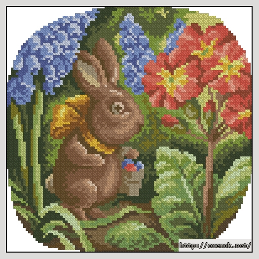 Download embroidery patterns by cross-stitch  - Зайчик, author 