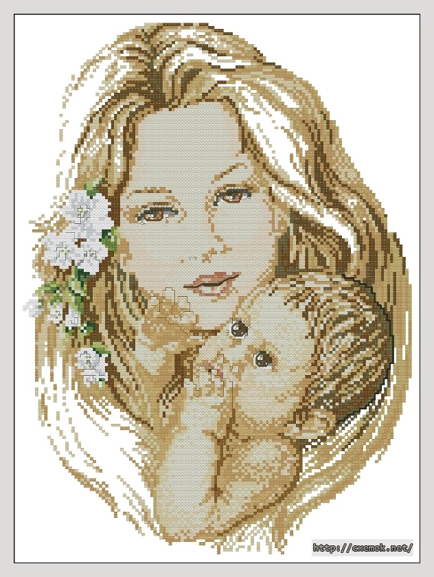 Download embroidery patterns by cross-stitch  - Mother love, author 