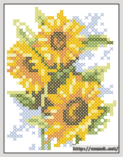 Download embroidery patterns by cross-stitch  - Zonnenbloemen, author 