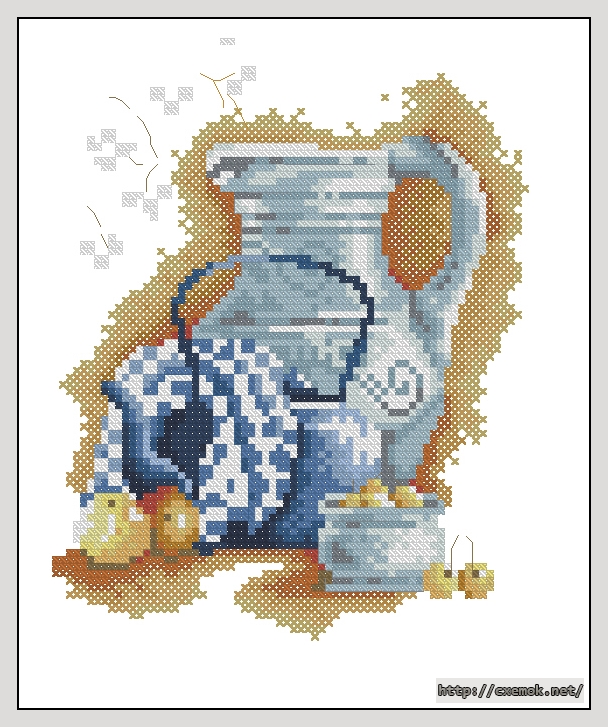 Download embroidery patterns by cross-stitch  - Still-life/kitchen, author 