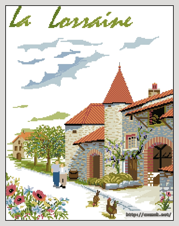 Download embroidery patterns by cross-stitch  - La lorraine, author 