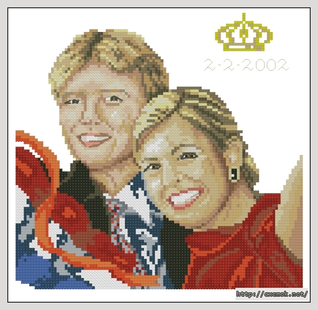 Download embroidery patterns by cross-stitch  - Willem en maxima, author 
