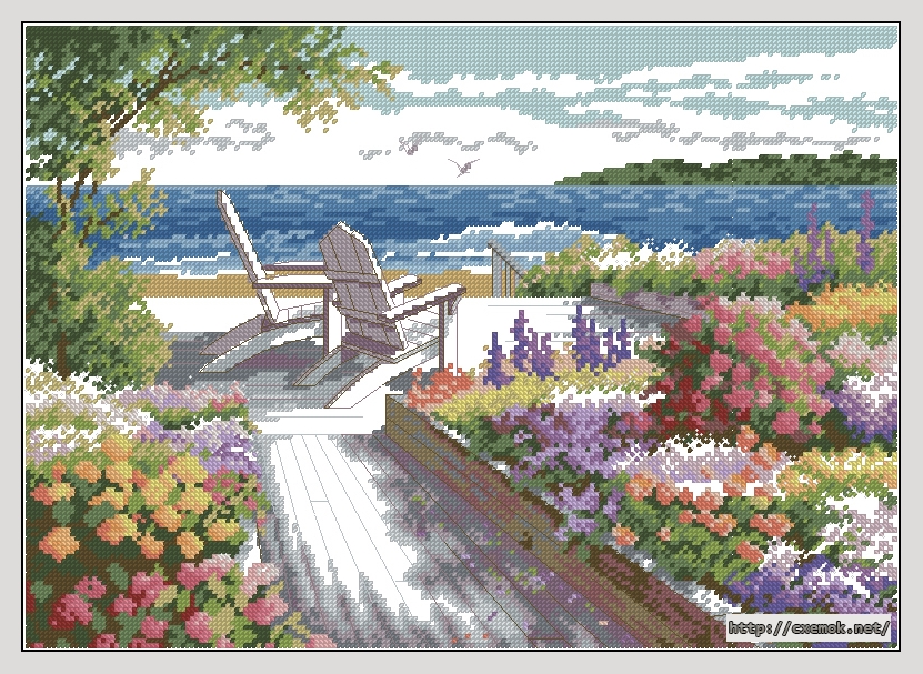 Download embroidery patterns by cross-stitch  - Peaceful retreat, author 