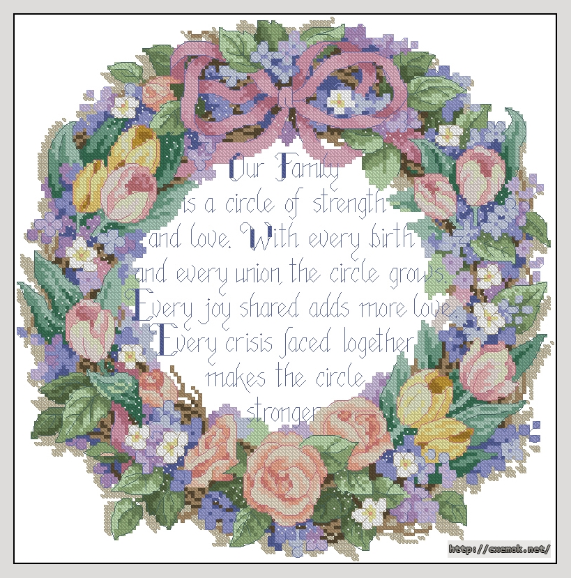 Download embroidery patterns by cross-stitch  - Circle of love, author 