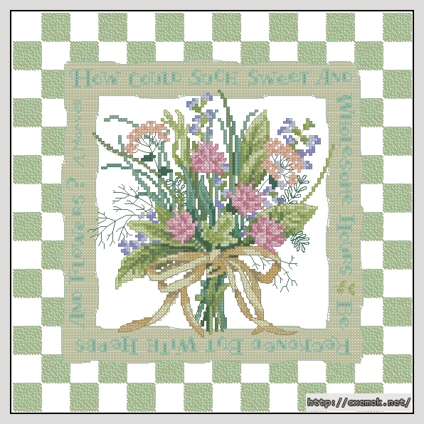 Download embroidery patterns by cross-stitch  - Herb bouquet, author 