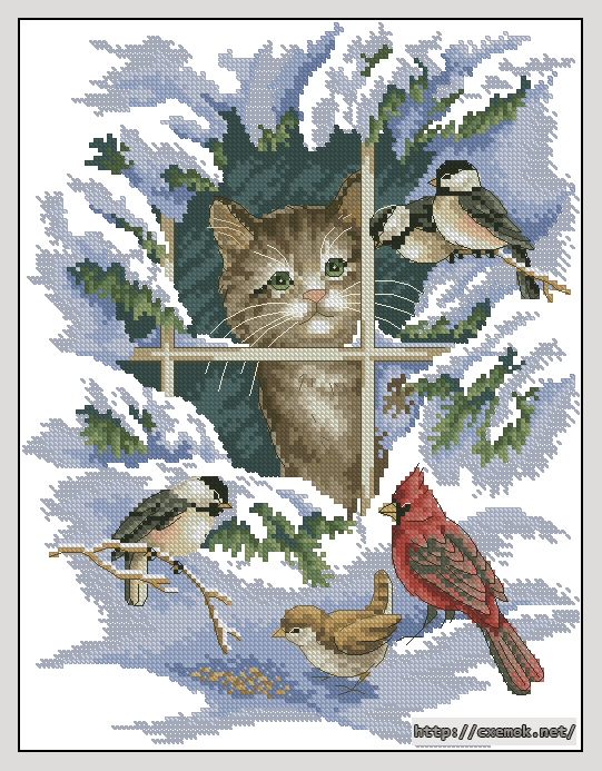 Download embroidery patterns by cross-stitch  - Whiskers and wings, author 