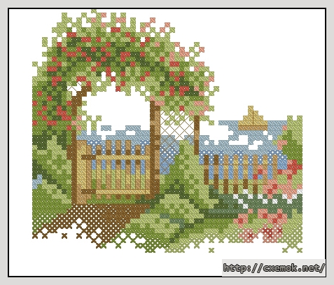 Download embroidery patterns by cross-stitch  - Tuinhekje, author 