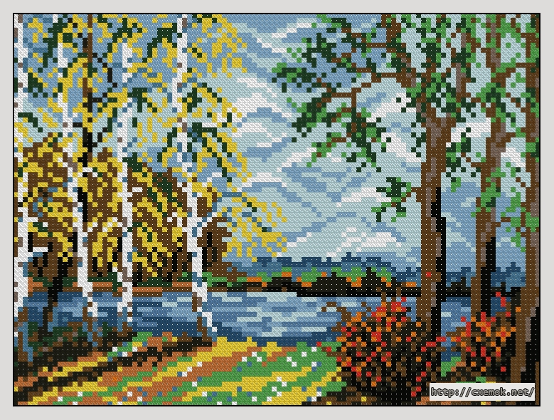 Download embroidery patterns by cross-stitch  - Jezioro, author 
