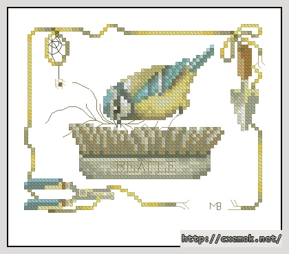Download embroidery patterns by cross-stitch  - Vogeltje, author 