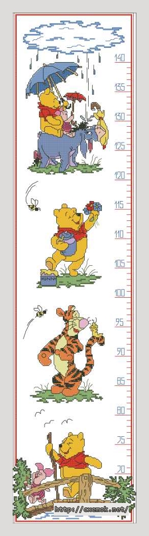 Скачать схему вышивки нитками Winnie the Pooh, автор 