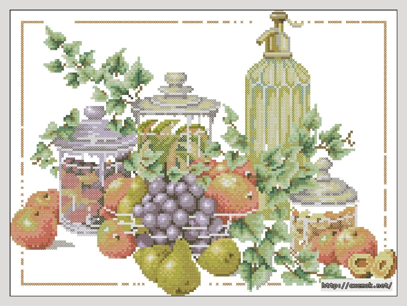 Download embroidery patterns by cross-stitch  - Soda syphon and preserves, author 