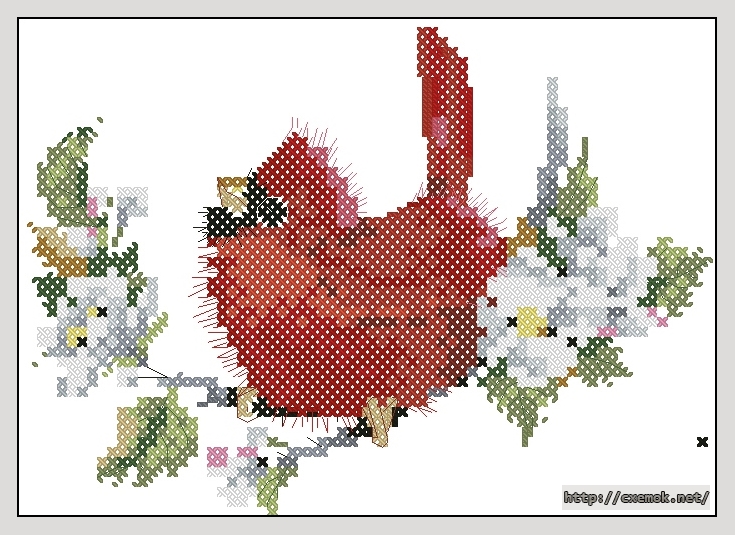 Download embroidery patterns by cross-stitch  - Lady in red, author 