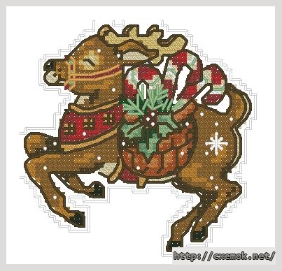 Скачать схему вышивки reindeer ornament