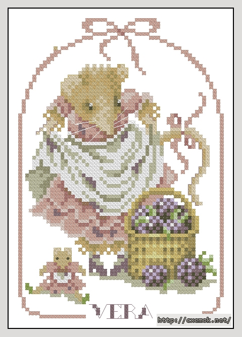 Download embroidery patterns by cross-stitch  - Vera met mandje, author 