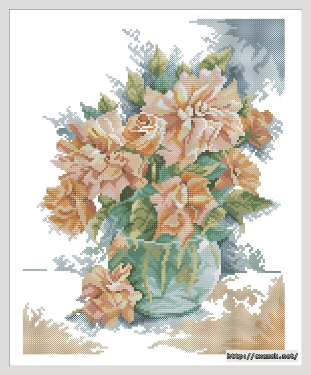 Download embroidery patterns by cross-stitch  - Bloemen, author 