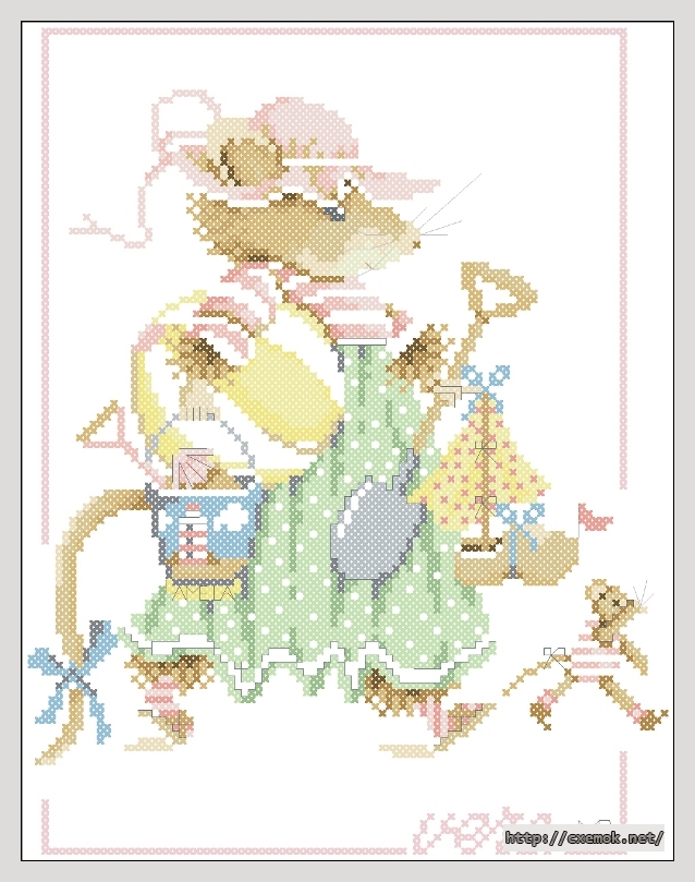 Download embroidery patterns by cross-stitch  - Vera de muis aan zee, author 