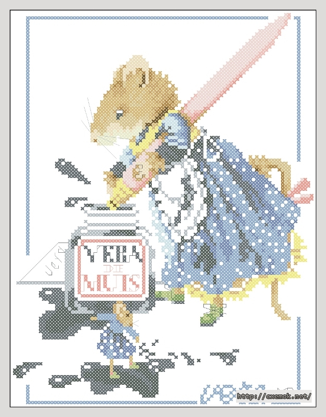Download embroidery patterns by cross-stitch  - Vera de muis inktpot, author 