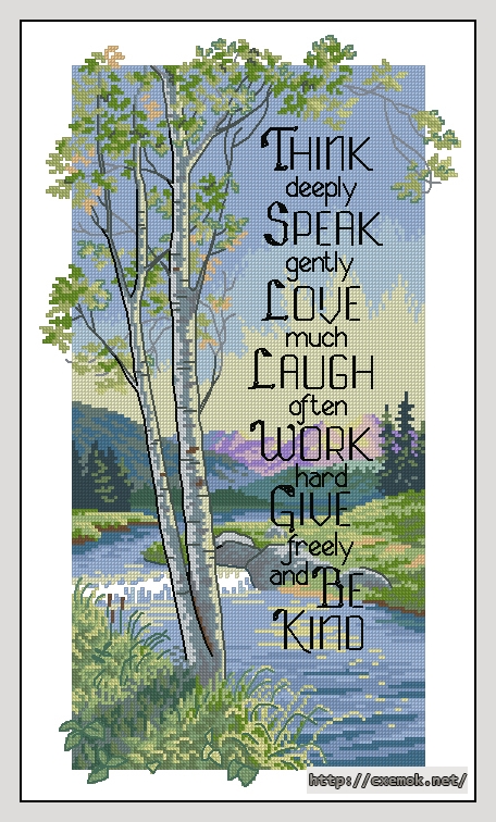 Download embroidery patterns by cross-stitch  - Inspirational verse, author 