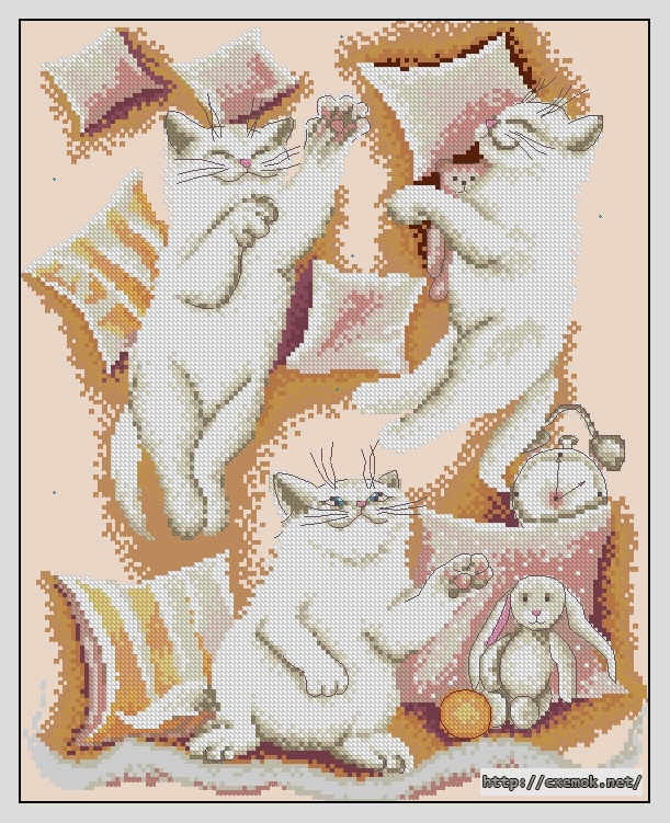 Download embroidery patterns by cross-stitch  - Белоснежные непоседы, author 