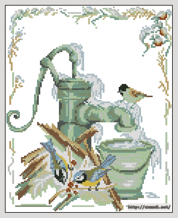 Download embroidery patterns by cross-stitch  - Winter repose, author 
