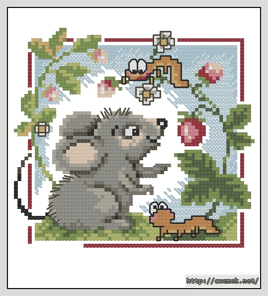 Download embroidery patterns by cross-stitch  - Мышиный год - лето, author 