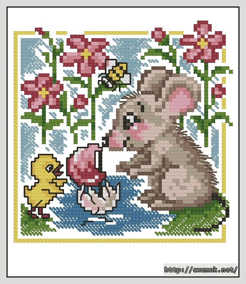 Download embroidery patterns by cross-stitch  - Мышиный год - весна, author 