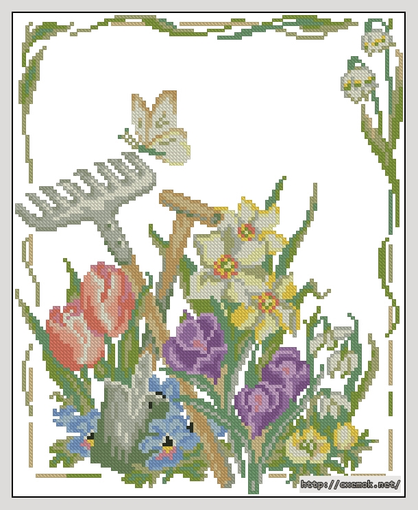 Download embroidery patterns by cross-stitch  - Rustle of spring, author 